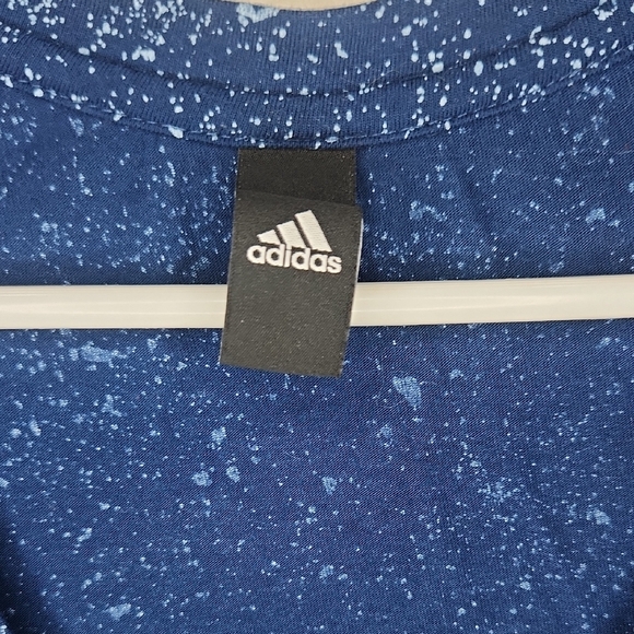 Adidas Blue Sequin Fitted Short Sleeve Tee - Picture 2 of 4